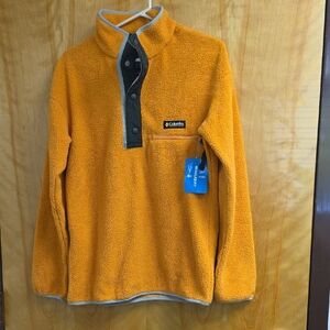 Columbia Vibrant Orange Fleece Jacket Men's Small NWT (AM5780)